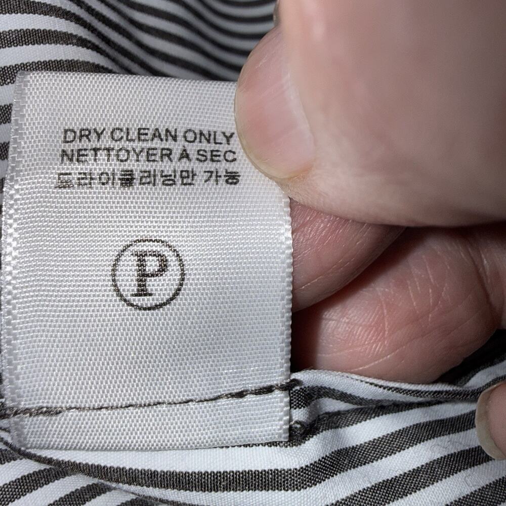 Brochu Walker Everyday Shirt Brown Flint Stripe Premium Touch Quiet Luxury Sz M - Picture 10 of 13